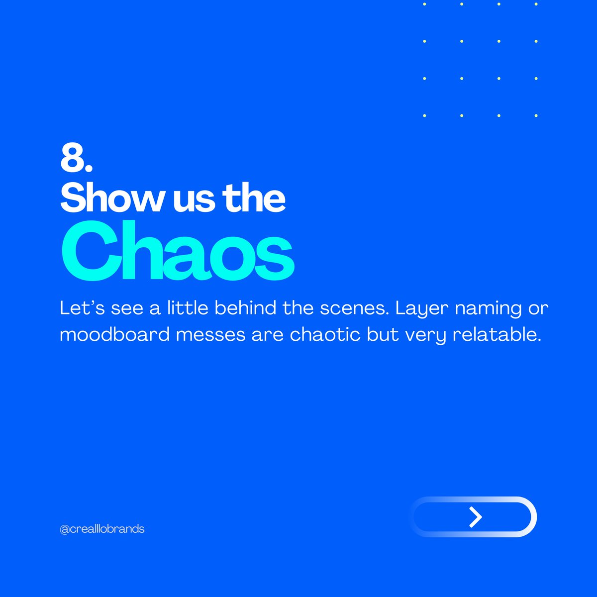 crealllo's tweet photo. You don't need a new case study. 

Here are more ways to share your design process and make it matter!

Part 2👇 https://t.co/MbOYIS0J7x