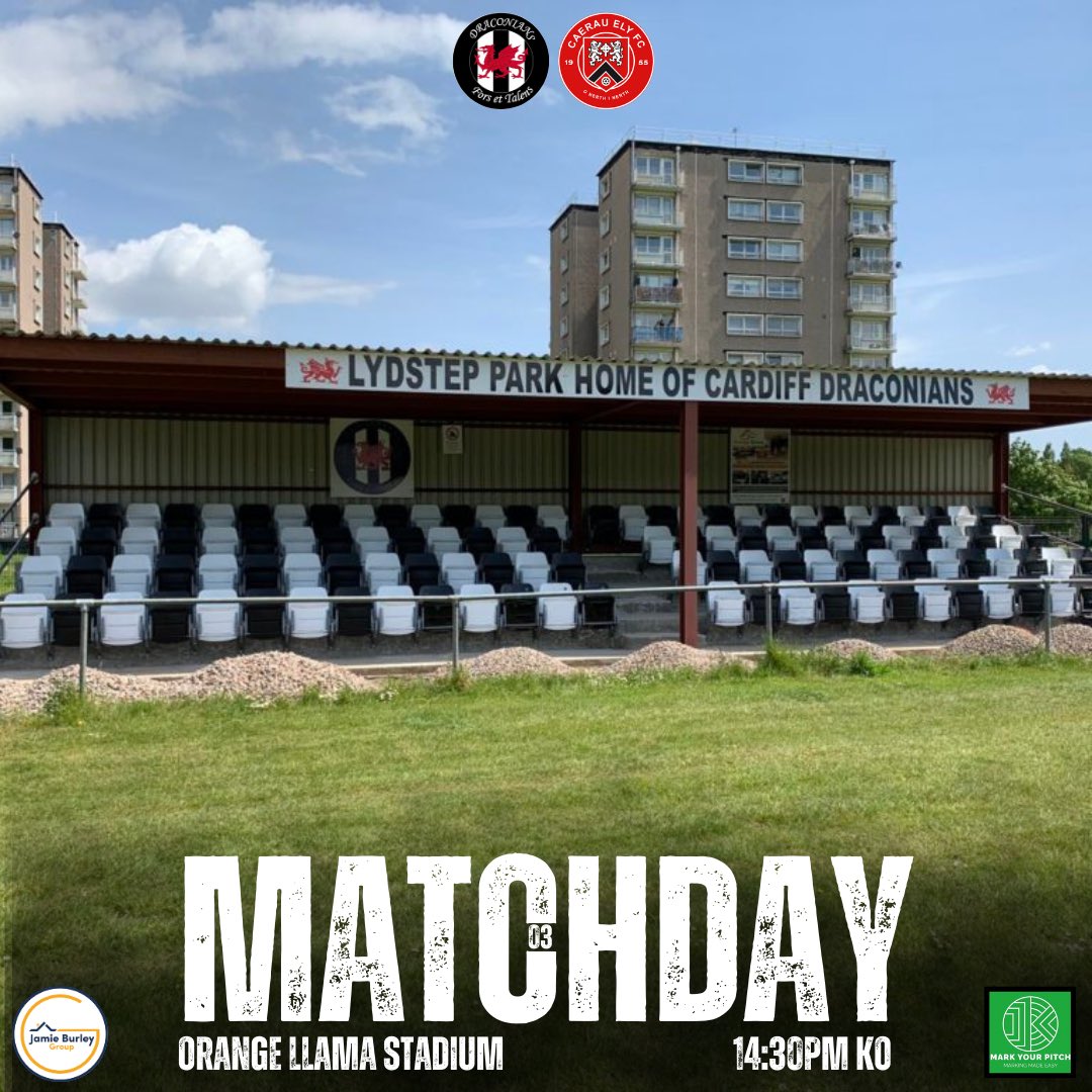 📆 𝗠𝗔𝗧𝗖𝗛𝗗𝗔𝗬

The Orange Llama stadium awaits the Cardiff Derby this afternoon as Caerau Ely are the visitors for Matchday 3. 

🆚 <a href="/CaerauElyFC/">Caerau Ely FC</a> 
🏆 JD Cymru South MD3
⏰ 14:30pm
🏟️ The Orange Llama Stadium, CF14 2ST.