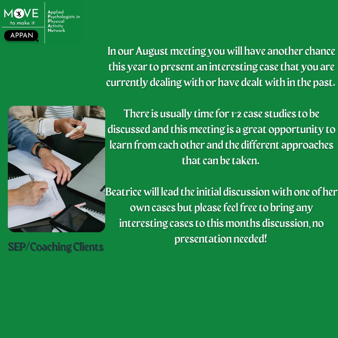 Applied Psychologists in Physical Activity Network tweet media