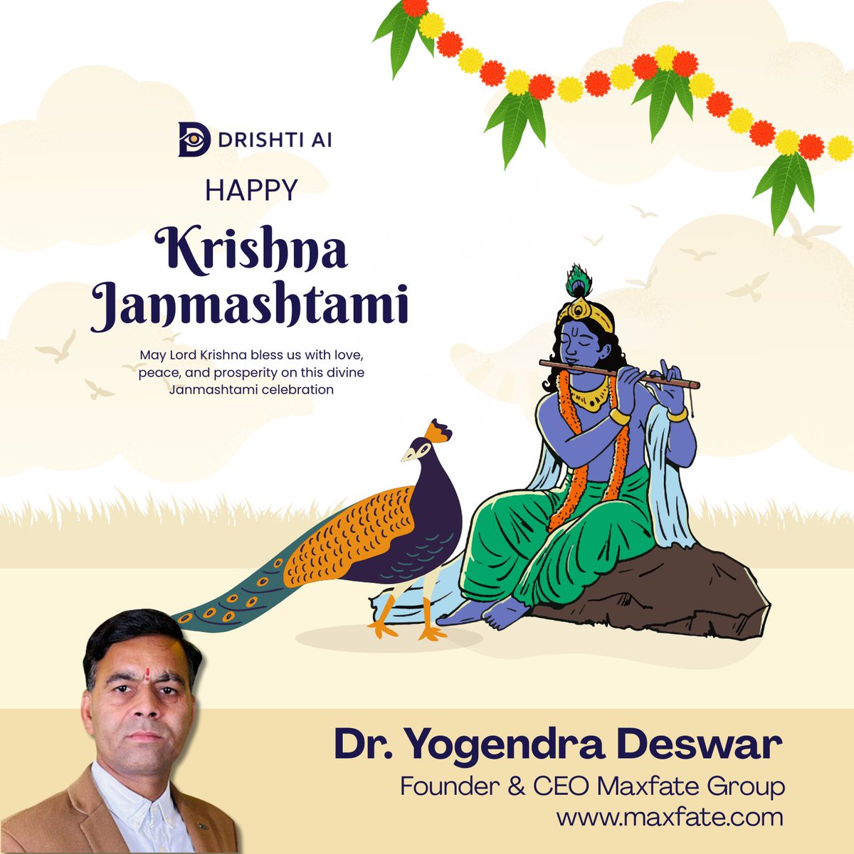 अंधकार कितना भी गहरा क्यों न हो — प्रकाश अवश्य जन्म लेता है। ✨🕉 जन्माष्टमी की हार्दिक शुभकामनाएँ 🙏💙 #Janmashtami #Krishna #DrishtiAI 

नीचे: Happy Janmashtami – Drishti AI