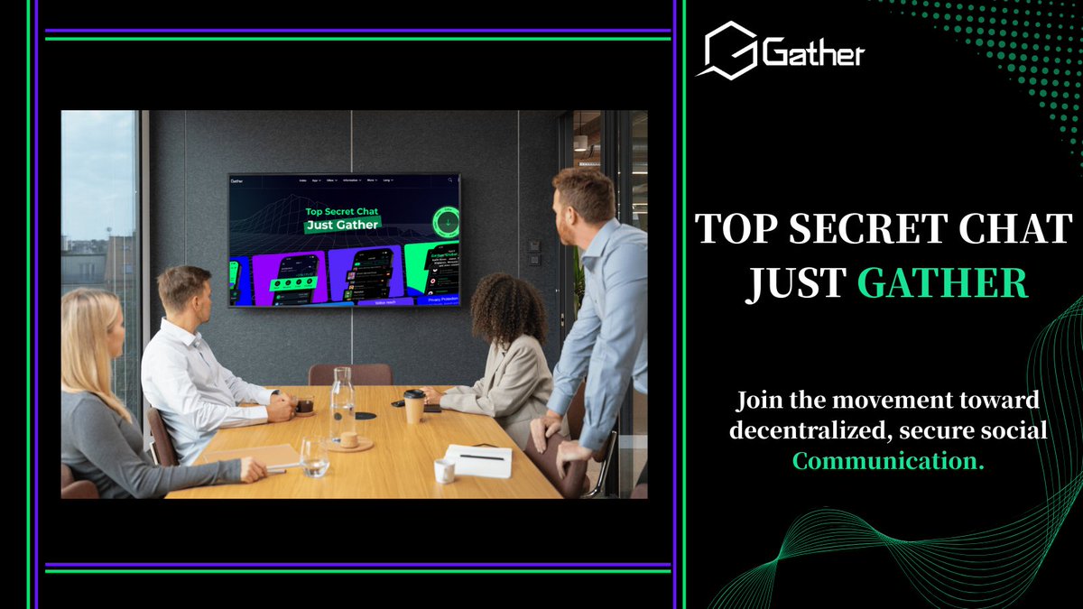 🌍 Privacy-first communication for the Web3 era.

Gather lets you chat freely, connect securely, and stay free from centralization.
⚡ Just Gather.
🔗 gather.top

#Gather #Decentralized #Privacy #SecureChat
