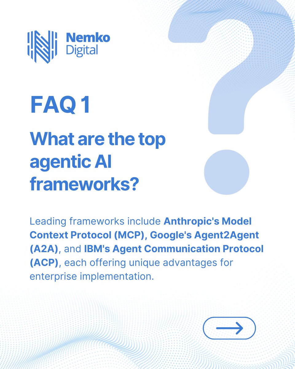DigitalNemko's tweet image. Got questions about Agentic AI? We&apos;ve got answers! 🤖

Understand the communication protocols driving this new frontier in AI. Get all the insights here: digital.nemko.com/insights/maste…

#AgenticAI #AIFrameworks #AIProtocols #AIExplained #TechInsights #ArtificialIntelligence #Compliance