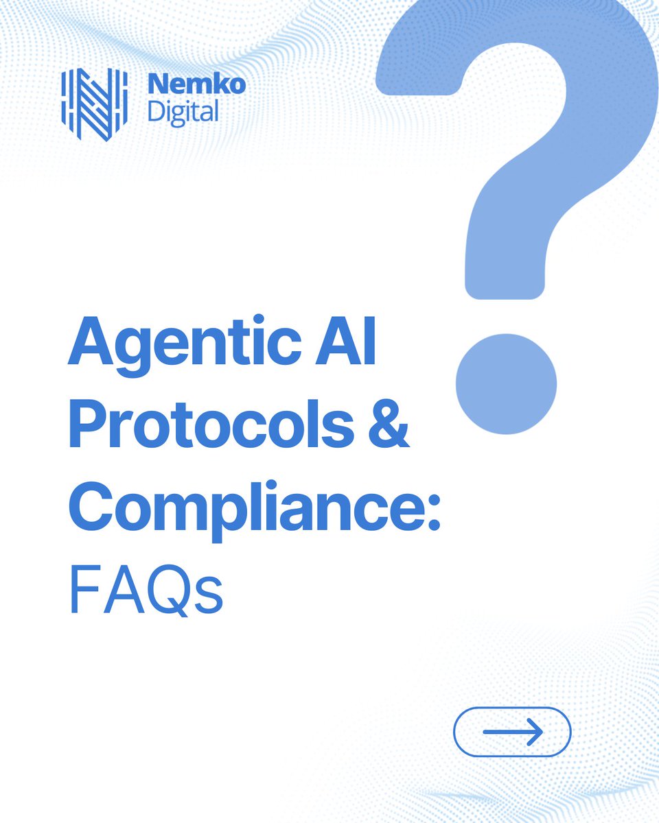 DigitalNemko's tweet image. Got questions about Agentic AI? We&apos;ve got answers! 🤖

Understand the communication protocols driving this new frontier in AI. Get all the insights here: digital.nemko.com/insights/maste…

#AgenticAI #AIFrameworks #AIProtocols #AIExplained #TechInsights #ArtificialIntelligence #Compliance