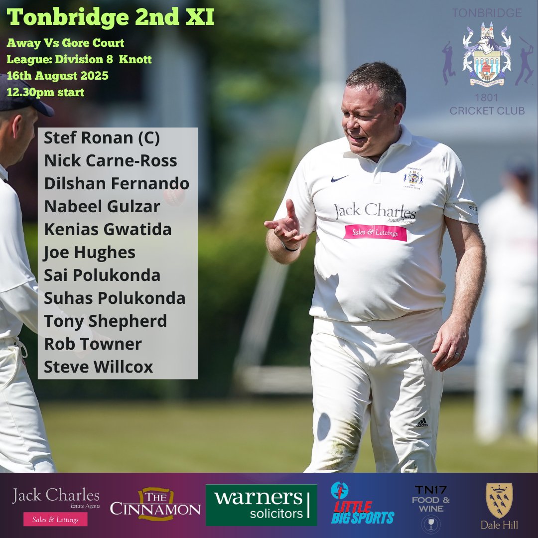 Our team for today.

The 2nd XI travel to @gorecourtcricket needing a win to keep their hopes of survival alive.