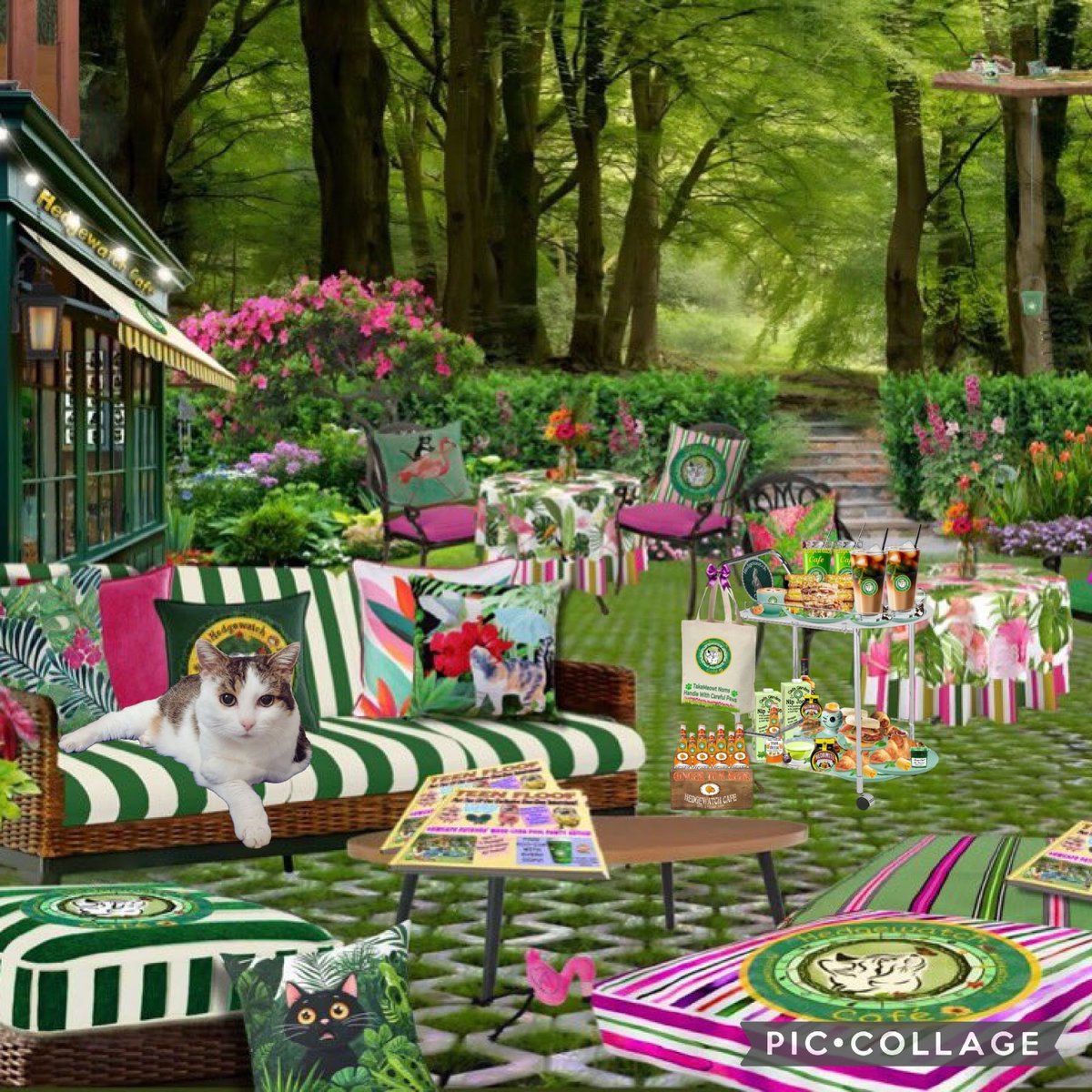 Purrfekt thankyu Heddqwarterz! I kan also wotch den Trolley foar Brock becoz he iz so bizzy no broblim 😸! If anyone wantz to join de me de food trolli and I ar in de gardin #HWCafe