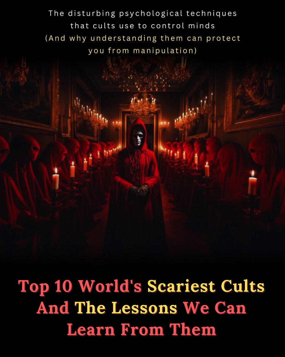 Cults don't recruit broken people…

They recruit normal, intelligent individuals using sophisticated psychological warfare. 

The scariest part is not their bizarre beliefs, but how they systematically dismantle rational thinking in otherwise smart people. 

Here are 10