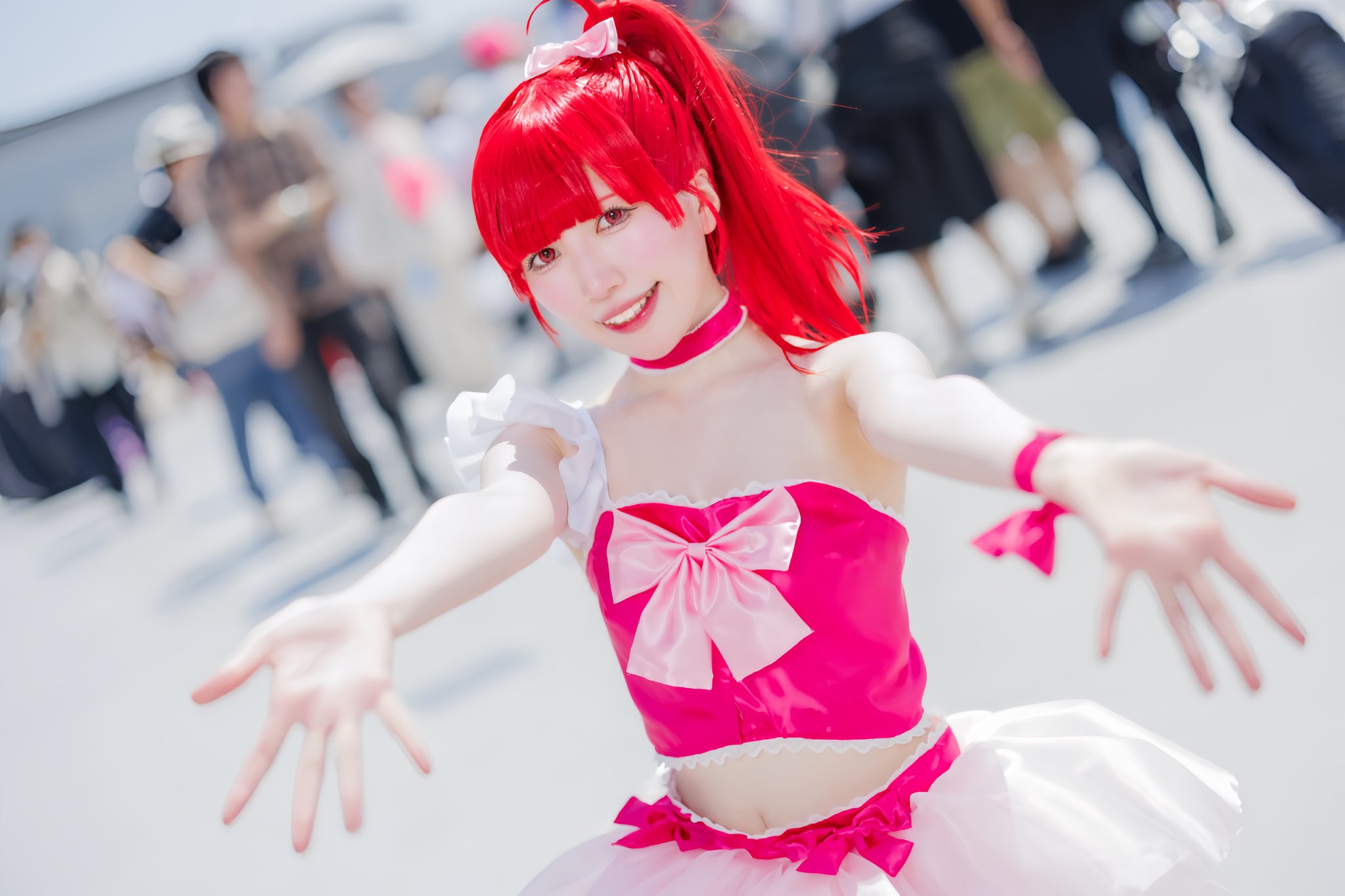 チュチュ コスプレ 40mPさんの「純情スカート」衣装の初音ミクちゃんのコスプレで