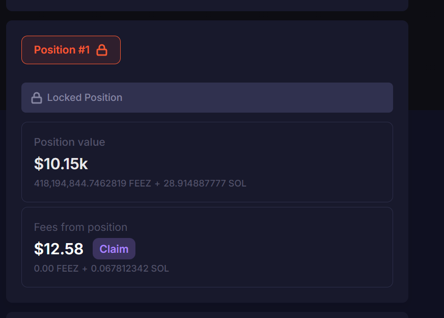 In the interest of transparency, I will display and burn the fees accumulated every 12 hours here.

I got FEEZ again with a 0.5 sol accumulated fee.

I'll burn those too in a moment.

Fees goes to Feez.