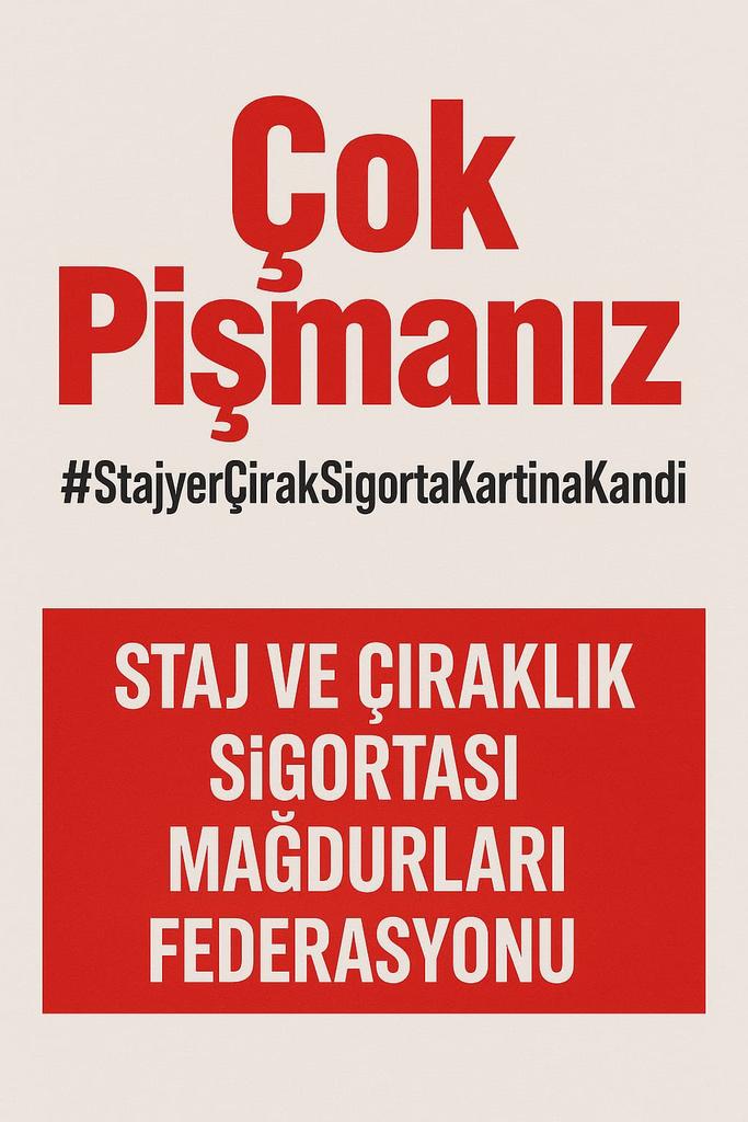 <a href="/CirakStajFED/">STAJ VE ÇIRAKLIK SİGORTASI MAĞDURLARI FEDERASYONU</a> <a href="/MHP_Bilgi/">MHP</a> <a href="/dbdevletbahceli/">Devlet Bahçeli</a> <a href="/UlviYonter/">Dr.İzzet Ulvi YÖNTER</a> <a href="/stajcirak3434/">İSTANBUL STAJ VE ÇIRAKLIK DERNEĞİ</a> <a href="/Muratav12037994/">MURAT AVCI</a> <a href="/caebru472/">‘乇乃尺ㄩ</a> <a href="/but_yasar/">ESTyaşarstj94</a> <a href="/Sinandkc/">Sinan3308</a> <a href="/FilizAkpinar44/">FİLİZ 3308 yasa mağduru!</a> Sahte SSK kartı ile yok sayildik
Eytde yok sayildik
Tuikte işçi emeklilikte yok sayldik

4A Tescil Tarihimiz,
SGK Başlangıcı Olmalıdır‼️

<a href="/RTErdogan/">Recep Tayyip Erdoğan</a>
<a href="/dbdevletbahceli/">Devlet Bahçeli</a>
<a href="/eczozgurozel/">Özgür Özel</a>
<a href="/erbakanfatih/">Dr. Fatih Erbakan</a>
<a href="/Mustafa_Destici/">Mustafa Destici</a>
<a href="/MDervisogluTR/">Müsavat Dervişoğlu</a> 

Yok Sayıldık
#StajÇıraklıkSigortaMağdurlarıisyanda