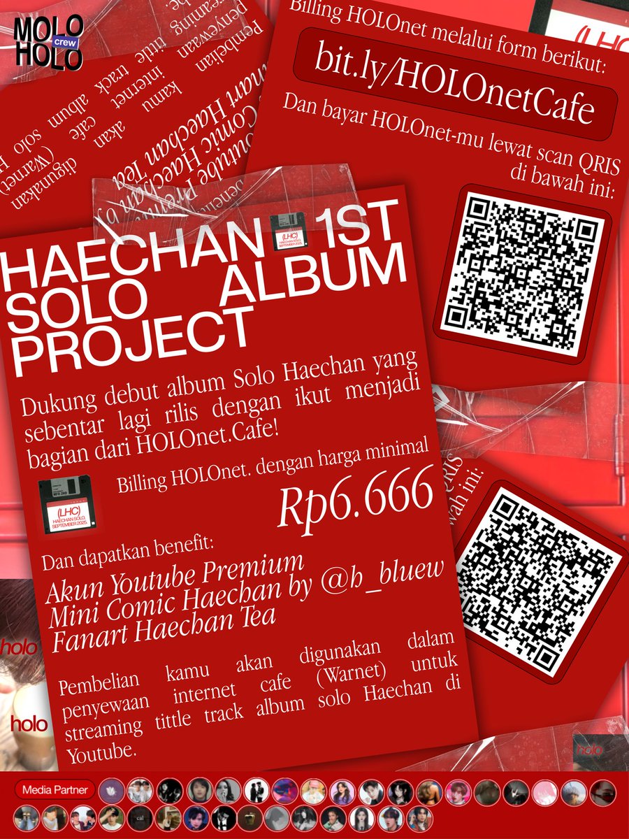 MOLOHOLOCREW (@moloholocrew) on Twitter photo HAECHAN 1st Solo Album Project โ๐๐๐๐๐ง๐๐ญ ๐ฅ๏ธ
Billing HOLOnet-mu dengan minimal Rp6.666 melalui:
โค๏ธ bit.ly/HOLOnetCafe
Dapatkan :
โฉ YouTube Premium
๐ Mini Comic Haechan
๐งพ Tea Receipt from Donghyuck
Yuk jadi member ๐๐๐๐๐ง๐๐ญ dan sukseskan solo debut Haechan! HAECHAN 1st Solo Album Project โ๐๐๐๐๐ง๐๐ญ ๐ฅ๏ธ
Billing HOLOnet-mu dengan minimal Rp6.666 melalui:
โค๏ธ bit.ly/HOLOnetCafe
Dapatkan :
โฉ YouTube Premium
๐ Mini Comic Haechan
๐งพ Tea Receipt from Donghyuck
Yuk jadi member ๐๐๐๐๐ง๐๐ญ dan sukseskan solo debut Haechan!