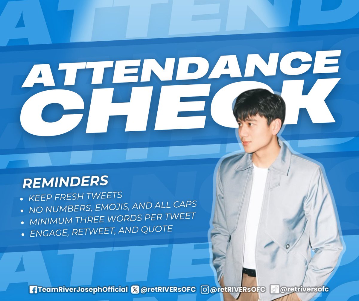 Attendance check!    

Reply “We're proud of you, River!" (any phrase related to River is okay) fifty times if you’re tweeting with us.    

Reply • Retweet • Quote Retweet • Engage

JOURNEYS BEYOND RIVER