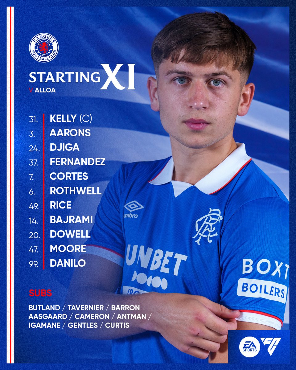 Rangers Football Club (@rangersfc) on Twitter photo ๐ Todayโs team to face Alloa.
Full Team News | rng.rs/4mKSeHV ๐ Todayโs team to face Alloa.
Full Team News | rng.rs/4mKSeHV