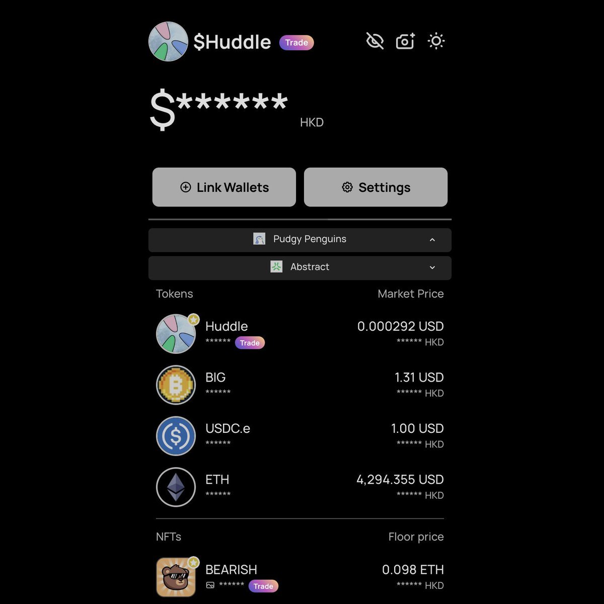 Web3 moves fast.

But your portfolio overview shouldn't lag behind.
Huddle updates prices in realtime across all your wallets.

No refresh needed.