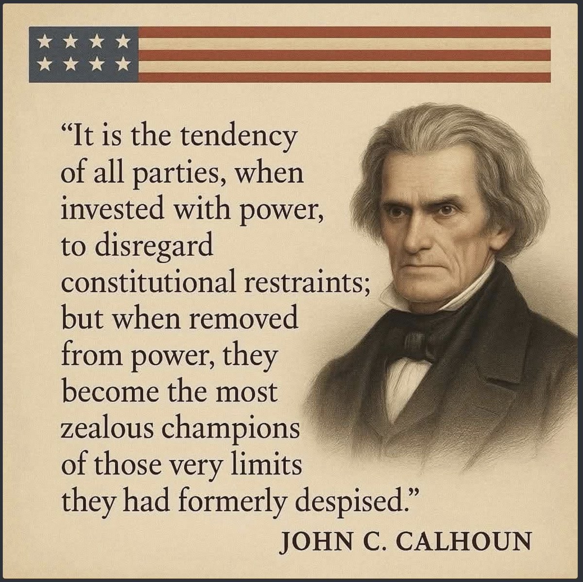 The banished-from-today's-polite-society John C. Calhoun made a compelling point that statue iconoclasts ignore.