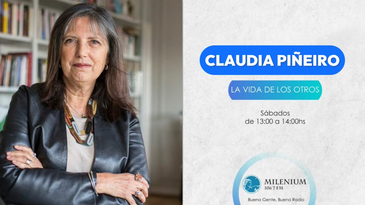 Monica Gutierrez (@monigps) on Twitter photo Hoy en #LaVidaDeLosOtros voy a estar hablando con Claudia Piñeiro (Escritora y Guionista)
A las 13 hs por <a href="/fmmilenium/">FM Milenium 106.7</a> <a href="/claudiapineiro/">Claudia Piñeiro 💚 🧡</a> Hoy en #LaVidaDeLosOtros voy a estar hablando con Claudia Piñeiro (Escritora y Guionista)
A las 13 hs por <a href="/fmmilenium/">FM Milenium 106.7</a> <a href="/claudiapineiro/">Claudia Piñeiro 💚 🧡</a>