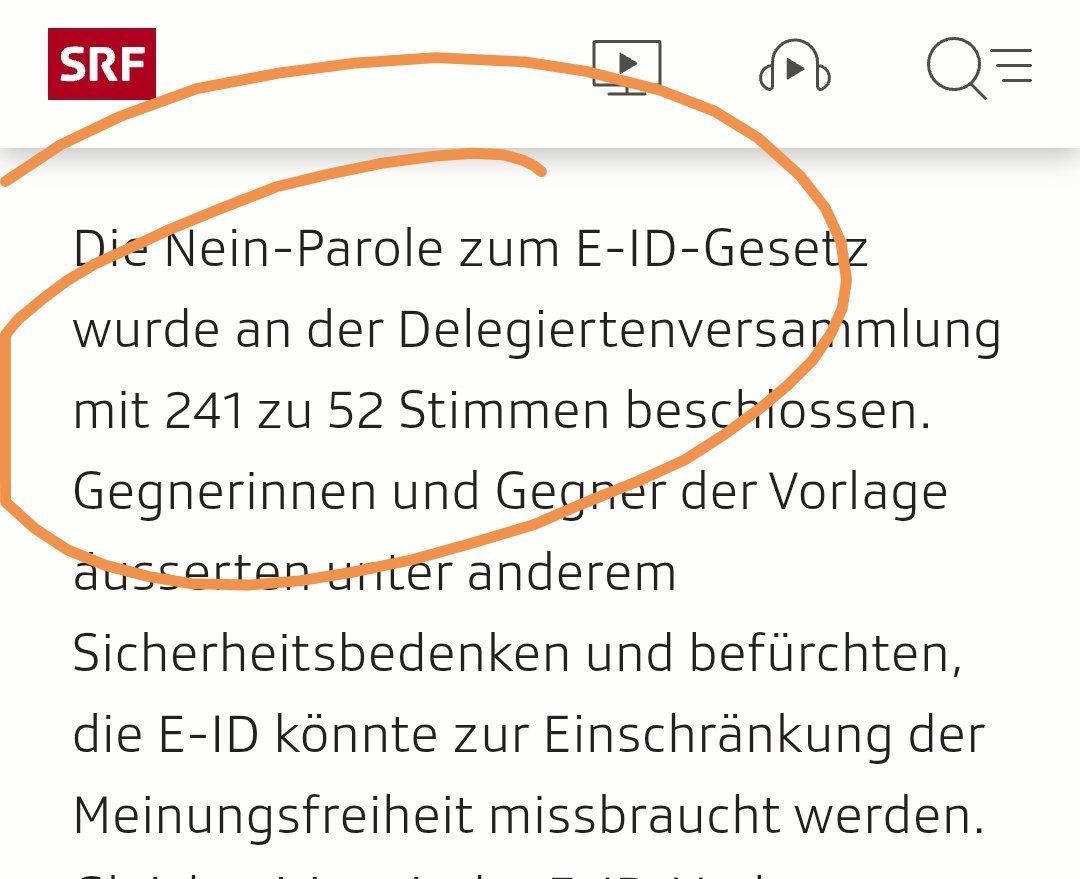 "SVP-Delegierte lehnen E-ID ab"
➡️srf.ch/news/schweiz/a…

Es gibt also doch gute Nachrichten! 
Jetzt Vollgas bis zum 28.09.2025!

#EIDgesetzNEIN #eIDnein #chvote #abst25
