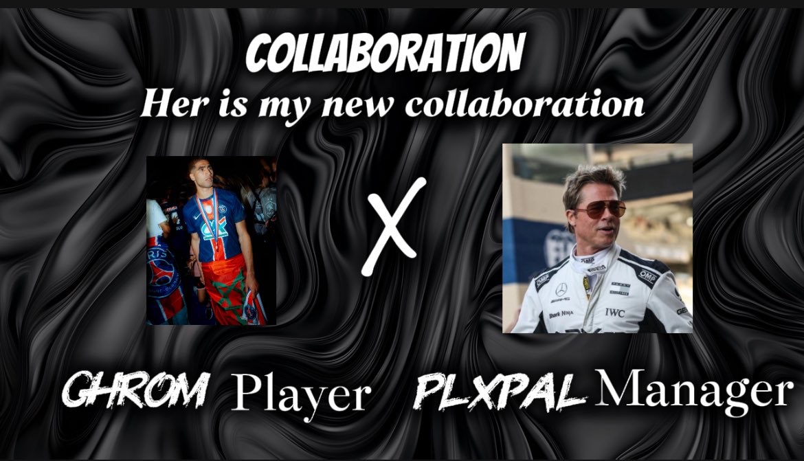Je vous annonce ma toute nouvelle collaboration avec @chromfn_ .

Je devient donc son manager .
Merci de la confiance 🤝