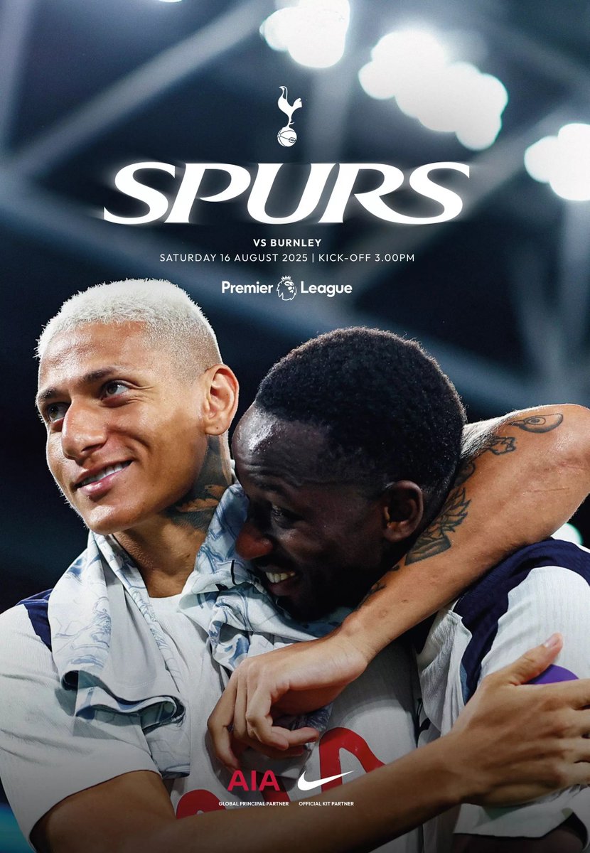 Premier Progs (@premierprogs) on Twitter photo Tottenham Hotspur v Burnley - 16th August 2025 - official matchday programme available from buff.ly/raXN11n #THFC #BurnleyFC #TOTBUR Tottenham Hotspur v Burnley - 16th August 2025 - official matchday programme available from buff.ly/raXN11n #THFC #BurnleyFC #TOTBUR