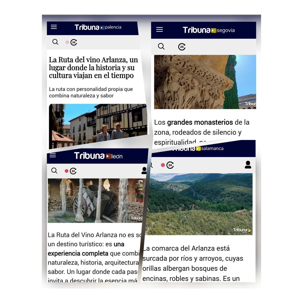 Ruta de Vino Arlanza (@rutavinoarlanza) on Twitter photo La semana pasada, el medio digital Tribuna🗞️ se hizo eco de nuestra #rutadelvinoarlanza, resaltando cómo nuestra historia y cultura son compañeras de viaje, unidas a la naturaleza y sabor.
<a href="/CyLEsVida/">Turismo Castilla y León</a>
👀👇🗞️ tribunaburgos.com/noticias/41172… La semana pasada, el medio digital Tribuna🗞️ se hizo eco de nuestra #rutadelvinoarlanza, resaltando cómo nuestra historia y cultura son compañeras de viaje, unidas a la naturaleza y sabor.
<a href="/CyLEsVida/">Turismo Castilla y León</a>
👀👇🗞️ tribunaburgos.com/noticias/41172…