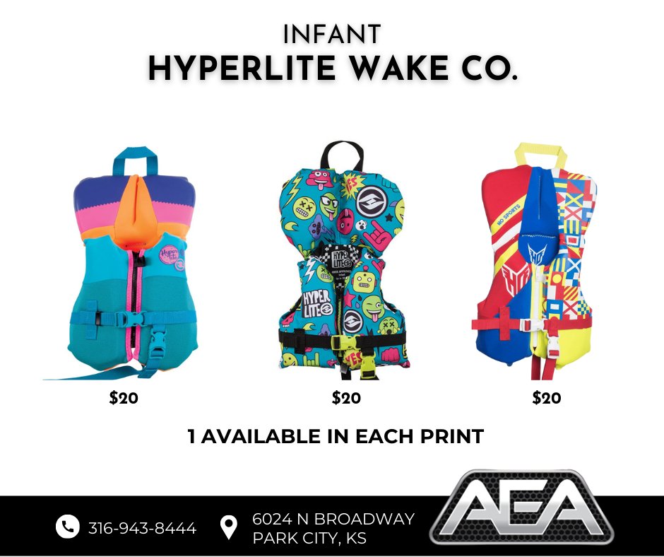 🦺 Kids &amp; Youth Hyperlite Life Jackets – Final Inventory!
Already deeply discounted + an extra 20% OFF all August 🎉
⏰ We’re open today until noon—stop in and get yours before they’re gone!
📍 6024 N Broadway, Park City, KS
📞 316-943-8444