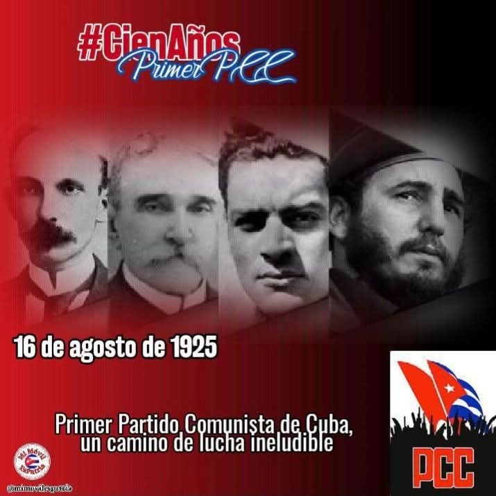 Hace 100 años, nació el primer Partido Comunista de Cuba fundado por revolucionarios como Carlos Baliño y Julio Antonio Mella. Su legado de lucha, unidad y conciencia revolucionaria sentó las bases de la #Cuba que construimos. Hoy y siempre honraremos su historia.