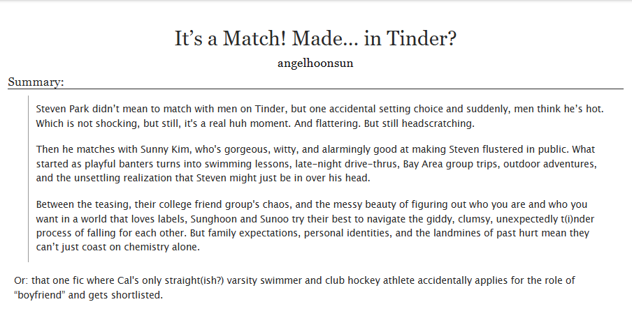 angelhoonsun's tweet photo. A sunsun Tinder fic
https://t.co/DZn1qtOCia https://t.co/7YiaBprWoW