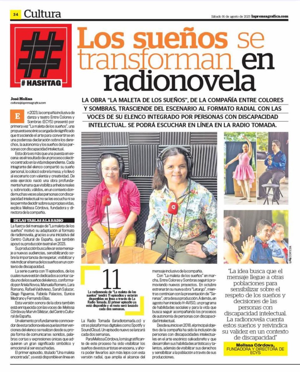 Alvaro Ortega (@aortegasantos) on Twitter photo No te pierdas los episodios de la radionovela "La maleta de los sueños" de <a href="/ecys_sv/">Entre Colores y Sombras</a> y <a href="/laradiotomada/">La Radio Tomada</a> del <a href="/CCESV/">Centro Cultural de España en El Salvador (CCESV)</a>
laradiotomada.cc/episodio/una-m… No te pierdas los episodios de la radionovela "La maleta de los sueños" de <a href="/ecys_sv/">Entre Colores y Sombras</a> y <a href="/laradiotomada/">La Radio Tomada</a> del <a href="/CCESV/">Centro Cultural de España en El Salvador (CCESV)</a>
laradiotomada.cc/episodio/una-m…
