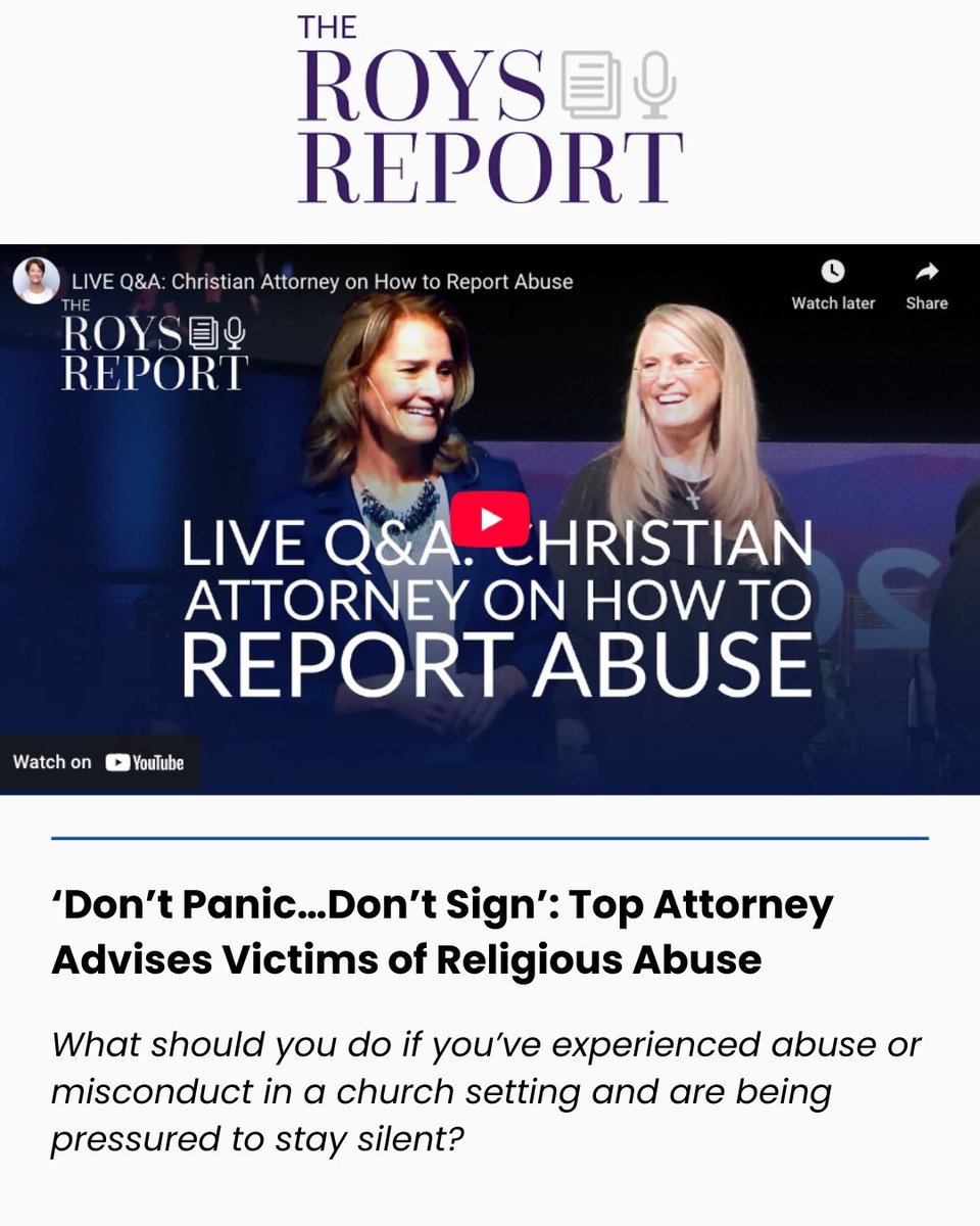 “We see it in Texas, where the public policy against covering up [sexual assault] in the context of an NDA or a confidentiality agreement is going by the wayside. That should happen in all 50 states as well.” - <a href="/cjones/">Christine Jones</a> 

Don’t miss this episode of The Roys Report podcast where