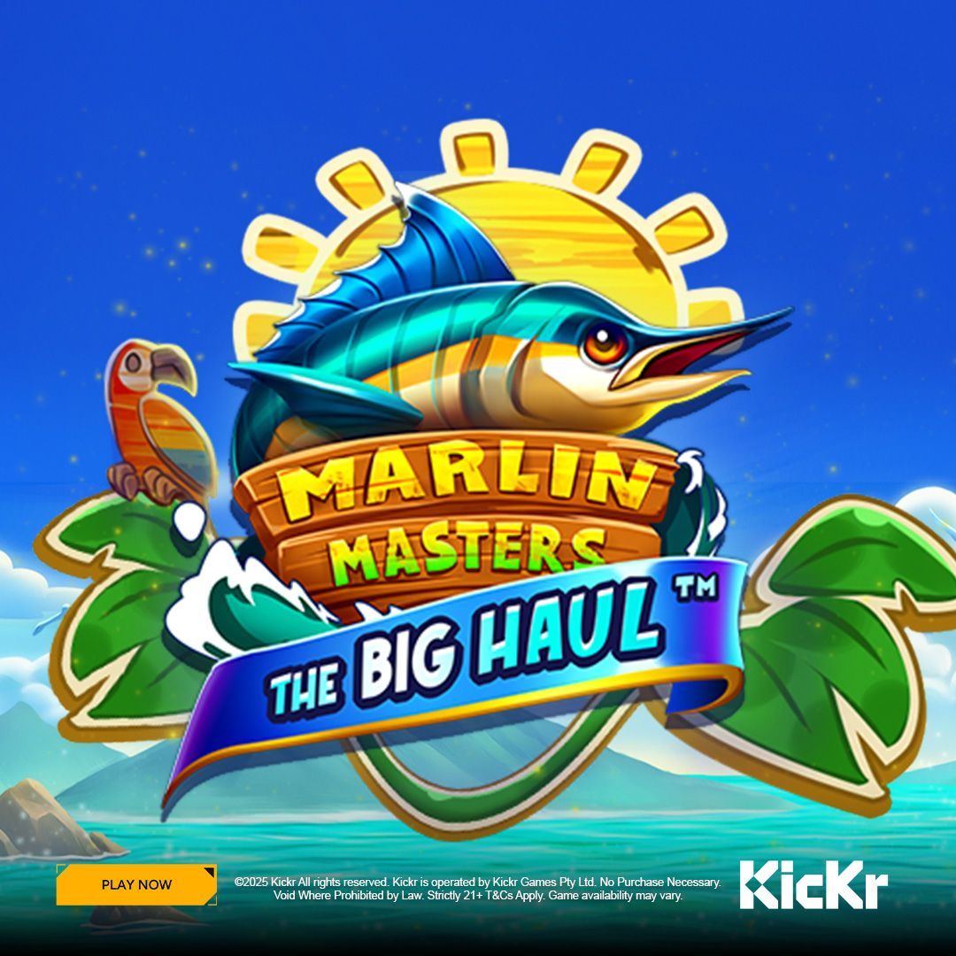 Ready to catch some epic wins? 🎣 

Marlin Masters: The Big Haul by Hacksaw Gaming is here to make a splash on Kickr! Dive into this arcade-style fishing adventure today! 

🎮 Play Now at Kickr.com 
#MarlinMasters #TheBigHaul #HacksawGaming #Kickr #FishingAdventure
