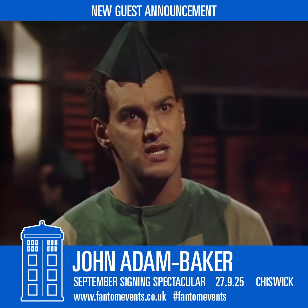JOHN ADAM-BAKER will be joining us for our September Signing Spectacular!

John played a Crewmember in the #DoctorWho story Resurrection of the Daleks.

Tickets available now!

fantomevents.co.uk