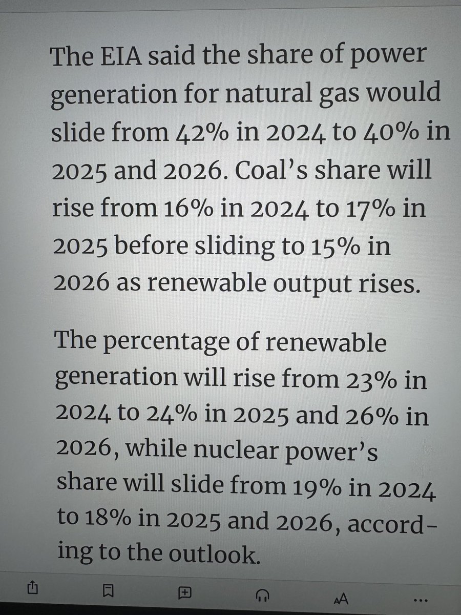 ABD elektrik kaynaklarında kısa dönemde büyük değişim yok!
2025 de YE ve kömür artışta, nükleer ve gaz düşüşte!