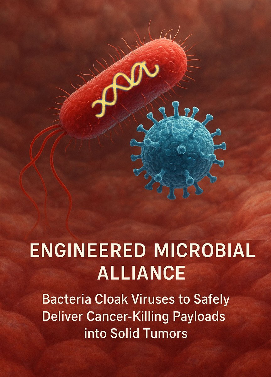 Researchers have developed a novel #cancer therapy using bacteria to deliver #oncolyticvirus into tumors evading immune detection. It employs tumor-targeting #bacteria as microscopic couriers to transport #virus past immune defenses, into #cancercells 
healthandpharma.net/bacteria-cloak…