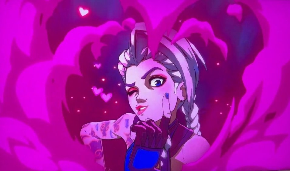 BISEXUALPOMNI's tweet photo. why stopping at arcane, league of legends, wild rift, legends of runeterra, TFT, valoran town and 2xko? let's make a jinx island, a jinx city, a jinx galaxy,  A JINX UNIVERSE EVEN https://t.co/SNlS1YcDBX