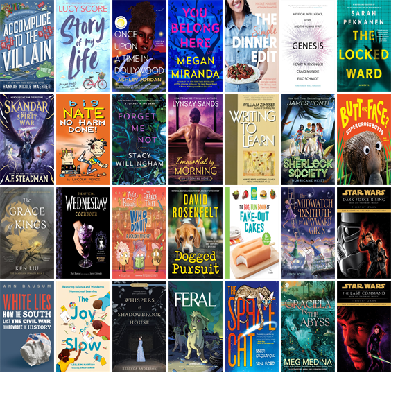 This week the Denton Public Library has 123 new books.  New items include Theo of Golden, Accomplice to the Villain, Story of My Life, The Sword of Kaigen, Once upon a Time in Dollywood, You Belong Here, The Simple Dinner Edit, and Genesis. wowbrary.org/nu.aspx?p=2047…