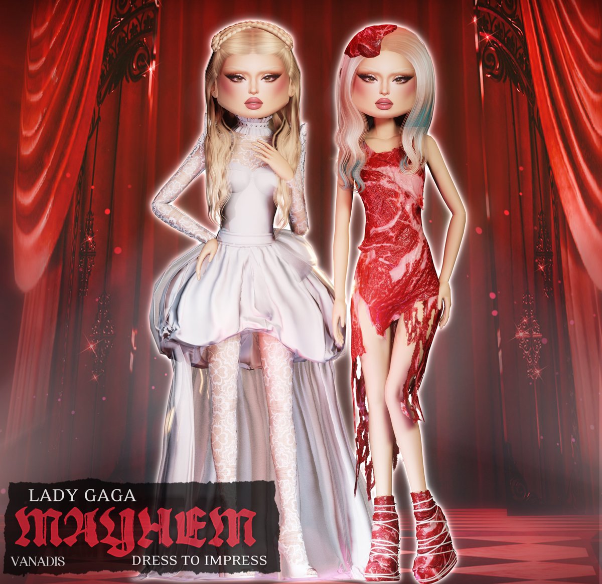 vanadis_1's tweet image. ✦ 𝐃𝐓𝐈 𝐱 𝐋𝐚𝐝𝐲 𝐆𝐚𝐠𝐚
✶ Here are the outfits I made for this legendary collab!! soo happy to be a part of it &lt;3
#dresstoimpress