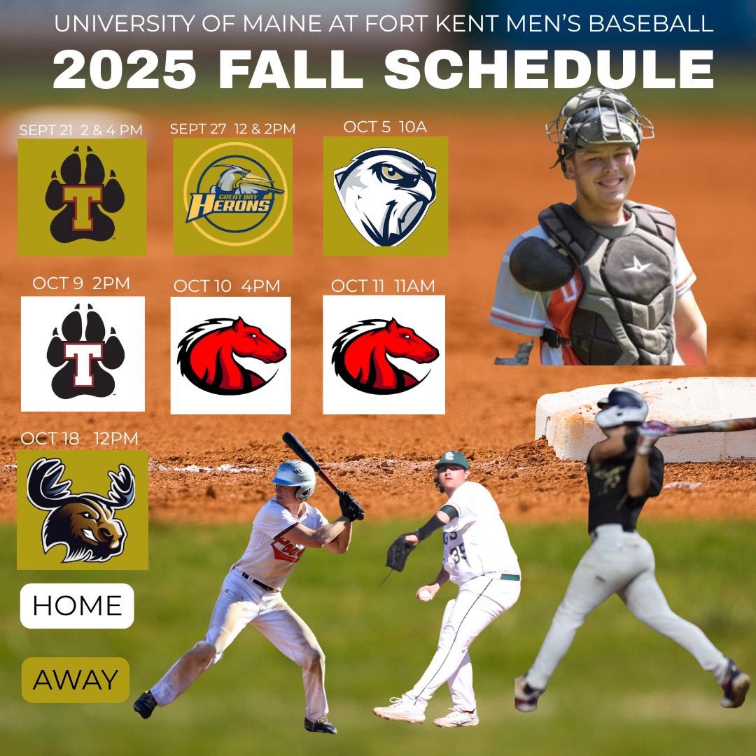 Crazy_Quacker's tweet image. U of Maine Fort Kent has the first scheduled games this fall. @daltonparks is building a new program in the @USCAA.
I can't wait to see the talent he's put together in year 1! Looks like I'm flying into maine this fall!

A #baseballDads journey, Let's go