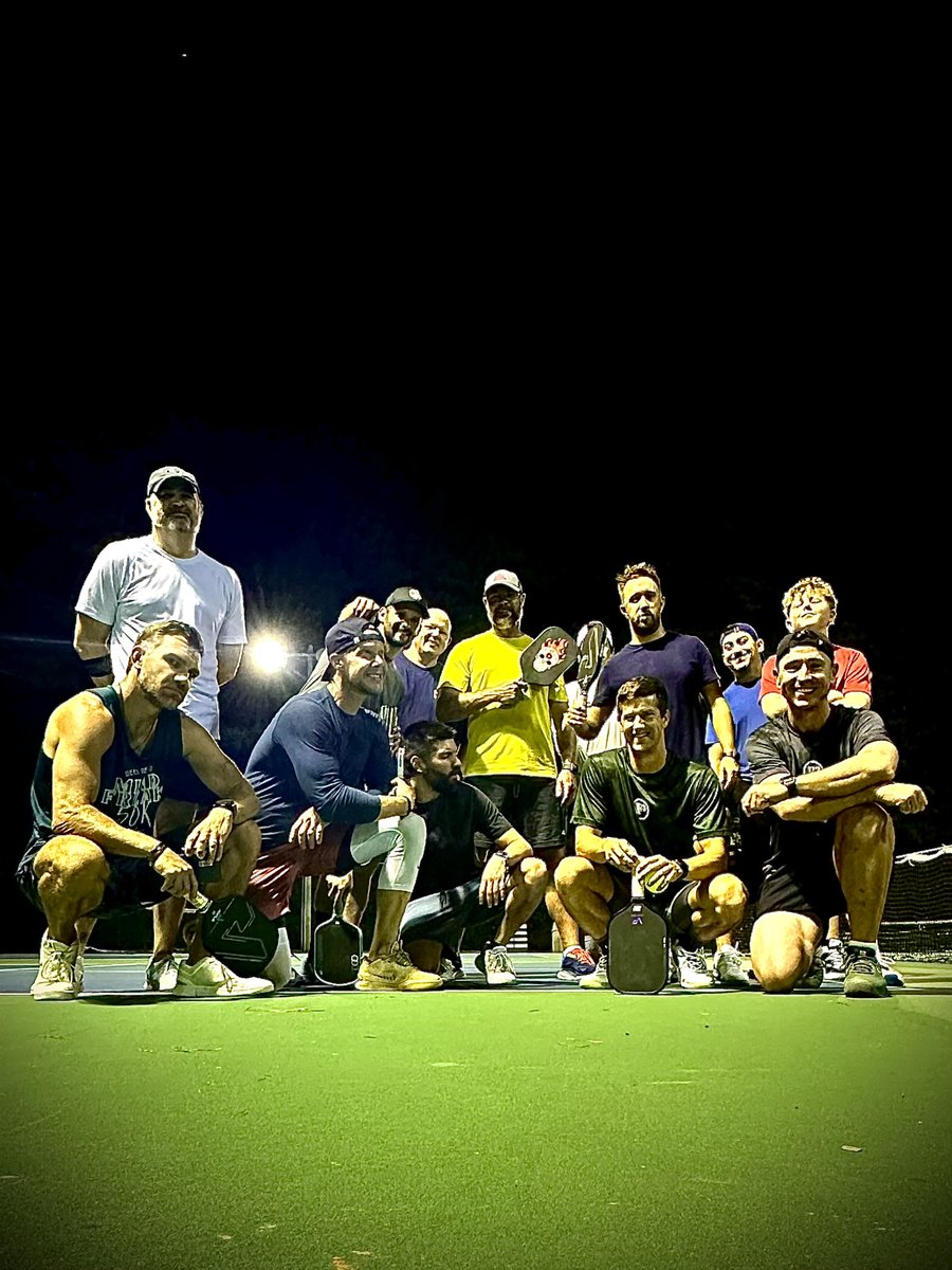 PowellJohnT's tweet photo. Been working on getting back into healthy discipline physically, mentally & spiritually.
Trying to bring #SorryCarter along now too… @F3WestCobb Pickleball is a great re-entry point for him. Kid got a lot of respect with the pickleball pros!
#RunTheDangPickleballBobo https://t.co/1viVzPukOC