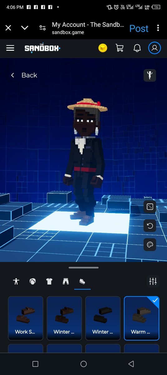 Built my first sandbox avatar on <a href="/TheSandboxGame/">The Sandbox</a>.
I'm so so excited...
#BuildHERSandbox