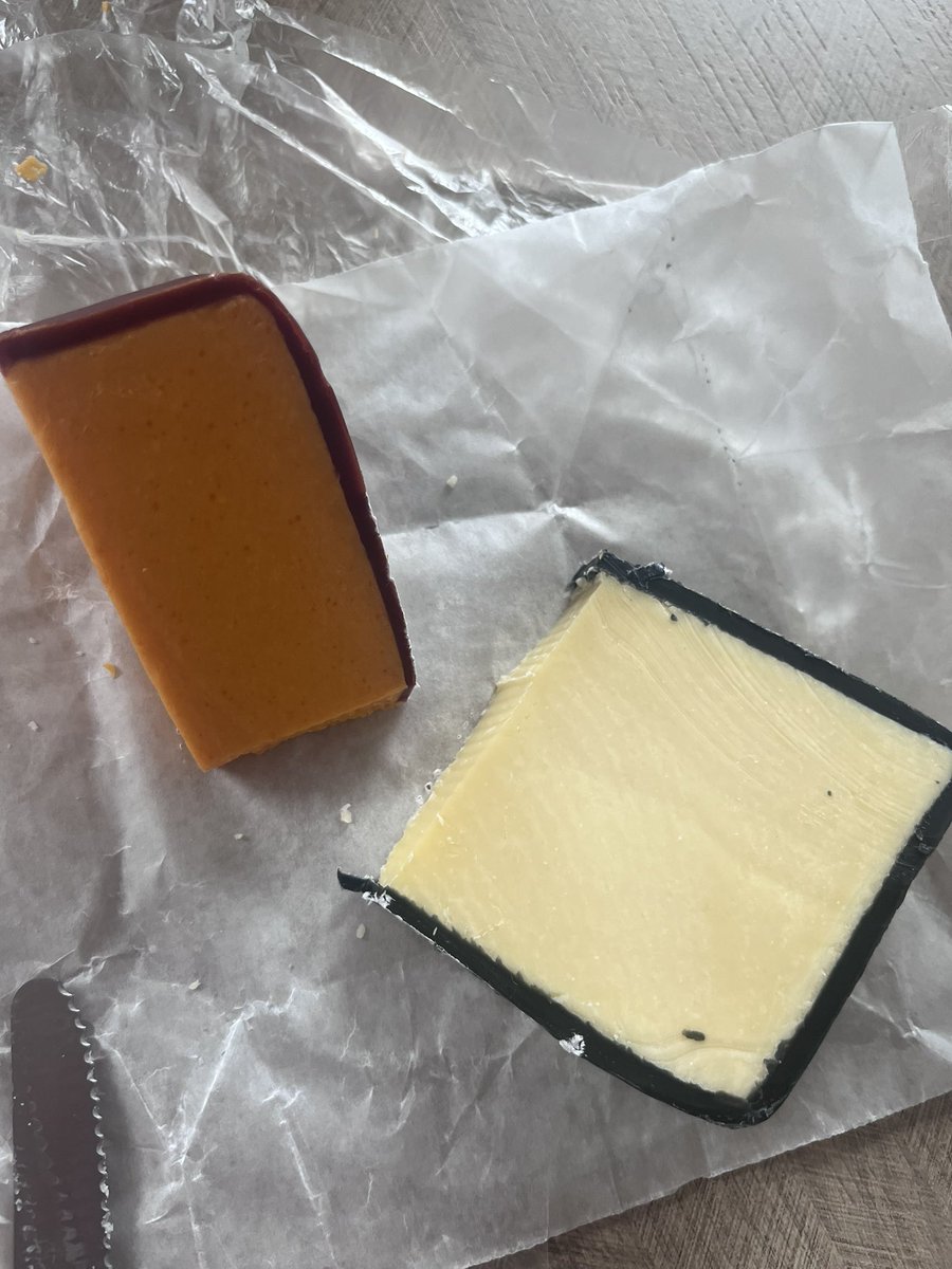 Red storm, Red Leicester and black bomber, cheddar.

Someone take it away from me.