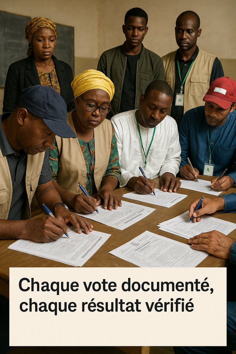 loi200812's tweet photo. 📋 2/9 — Dépouillement
Une fois les bureaux fermés, le dépouillement commence ! 📊
Chaque résultat est consigné dans un PV officiel, signé et transmis aux commissions de centralisation.
Tout est documenté et vérifiable ! 📋
#Depouillement #ProcesVerbal #Centralisation https://t.co/7REymvZopC