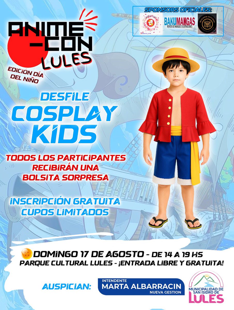Este domingo 17 de agosto te esperamos en el Parque Cultural Lules, desde las 15 hs para celebrar juntos el Día del Niño.
Habrá juegos, shows, personajes, sorteos y sorpresas para toda la familia.
Vení a disfrutar, reír y vivir una tarde mágica. <a href="/OsvaldoJaldo/">Osvaldo Jaldo</a> <a href="/DarioMonterosOK/">Dario Monteros</a>