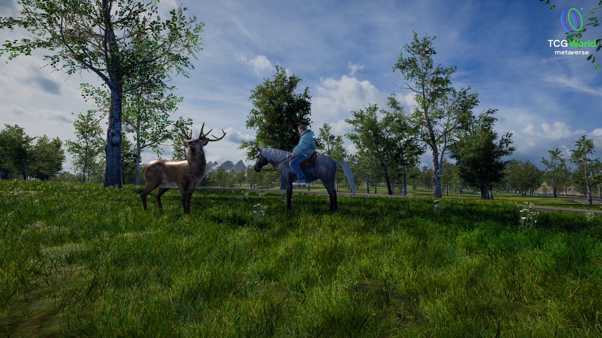 Beautiful skies, horses, and what looks to be a buck in one pic.
Not sure....
I'm not an expert on these things, I only know that if we had another of them, it would be too dear. 
Although 2 bucks seems a reasonable amount to most.
<a href="/PlayTCGWorld/">TCG World</a> #tcgworld