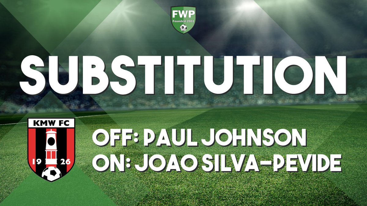 SUB: Joao Silva-Pevide replaced Paul Johnson (62') fwp.co/XcZ7Aa