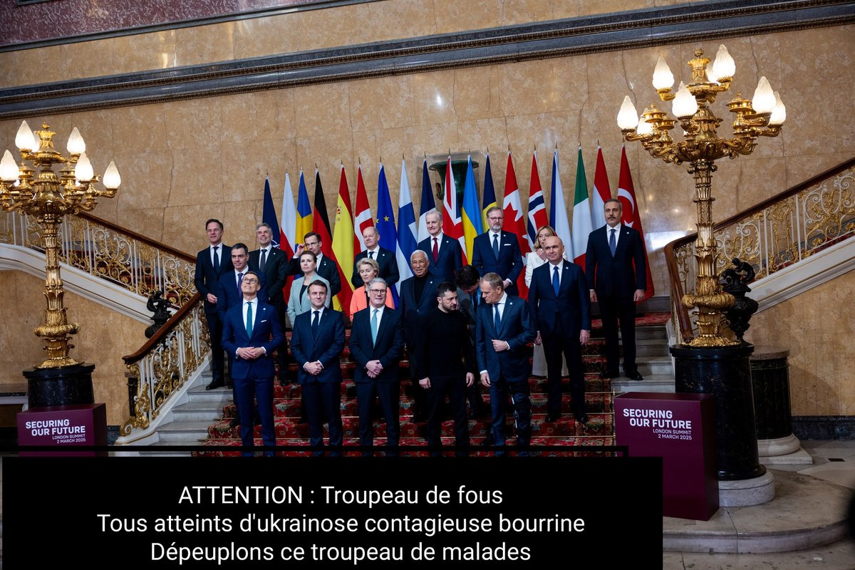 <a href="/f_philippot/">Florian Philippot</a> Les eurogagas sont une espèce nuisible à la paix et donc à l'équilibre du monde.
Il est plus que jamais temps de sortir et de détruire cette UE folle de guerre et corrompue.