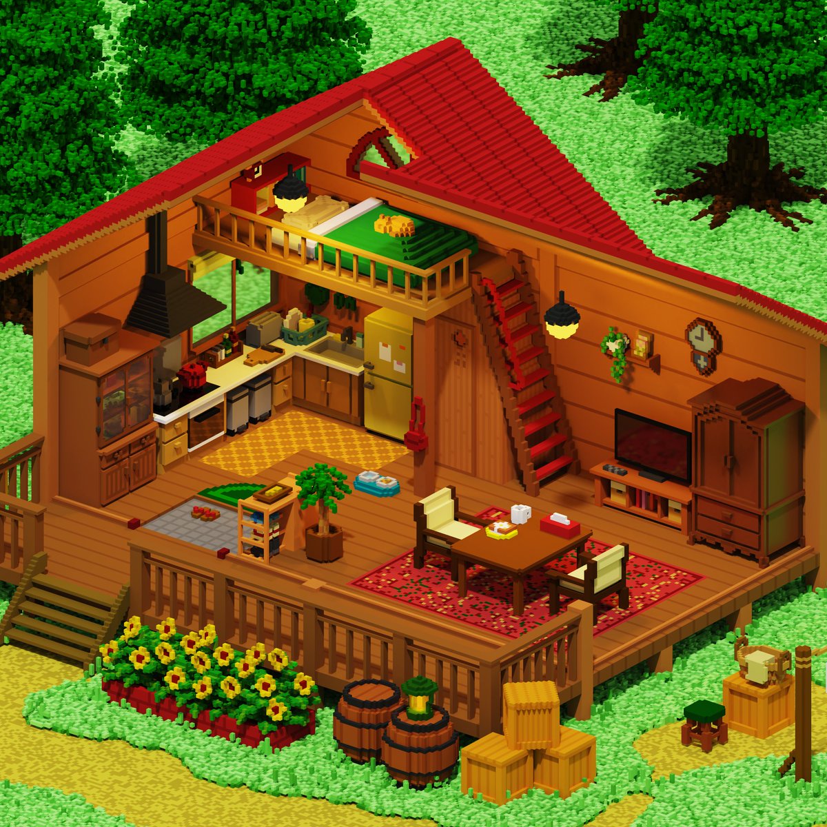 makiba_voxel's tweet image. #お盆休みはフォロワーさんが増えるらしい
#voxel #voxelart #magicavoxel #ボクセル