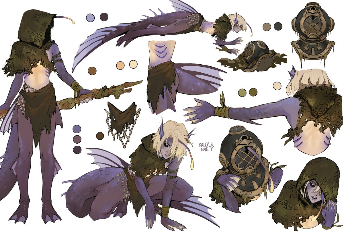 #Freminet siren design I did some months ago for Ascension zine 🐟