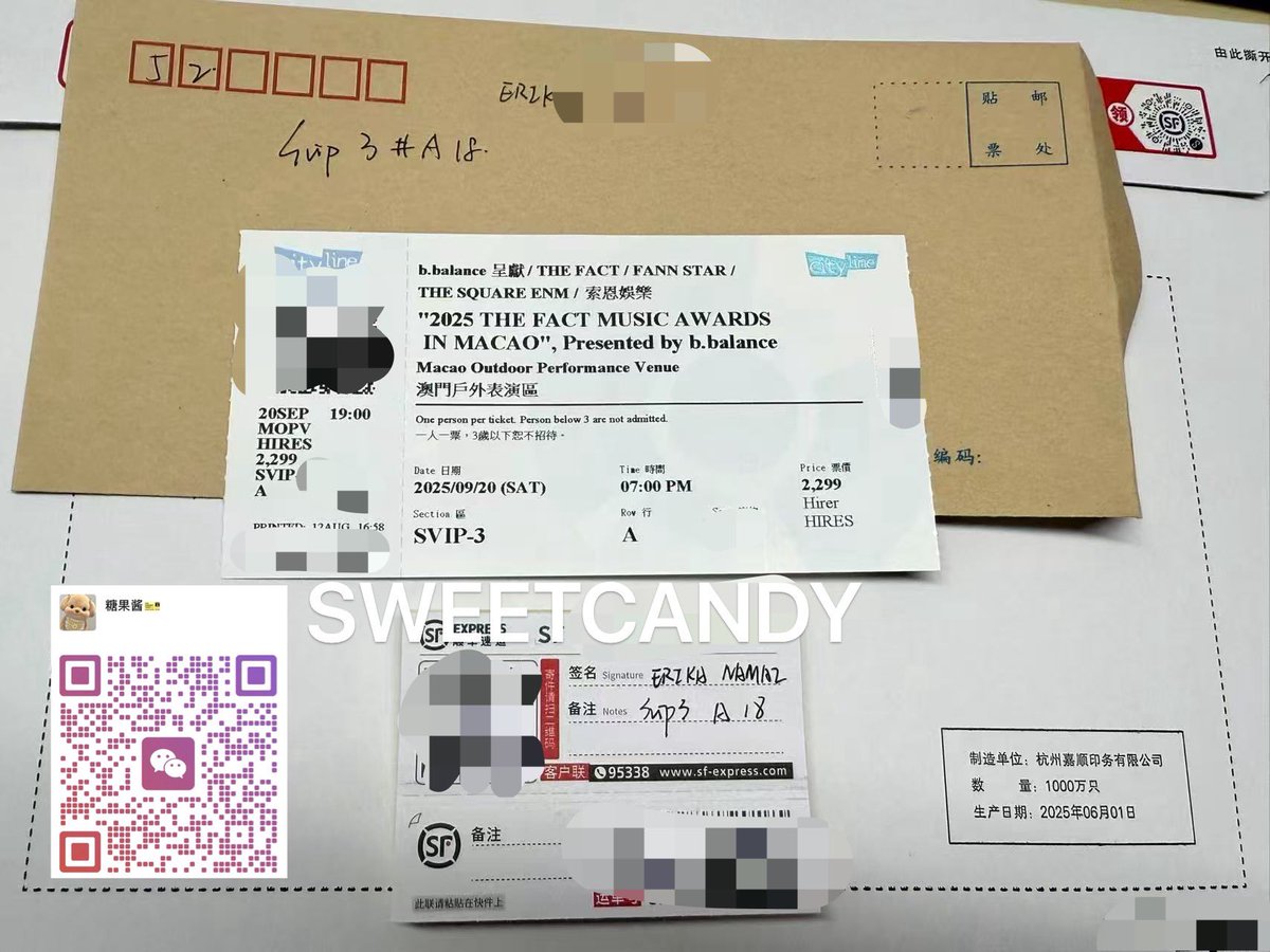 Eternalkjwonly's tweet photo. 8.14 💗2025 THE FACT MUSIC AWARDS [TMA] in Macau
physical tickets delivery started📦 ✨
#TMA #TMA2025 #더팩트 #더팩트뮤직어워즈 #BOYNEXTDOOR #NMIXX #NCTWISH #Hearts2Hearts #TWS #ZEROBASEONE #ENHYPEN #AHOF #MEOVV #CLOSEYOUREYES #마카오티켓대행 #마카오티켓양도
#sweetcandyfeedback https://t.co/g5KKlViL1t