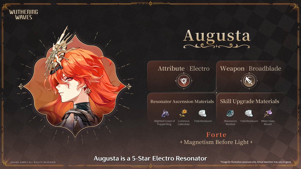 deviltakoyaki's tweet photo. 5✦ Augusta (Electro: Broadblade)
#WutheringWaves #鸣潮 https://t.co/ibkfQkf6LG