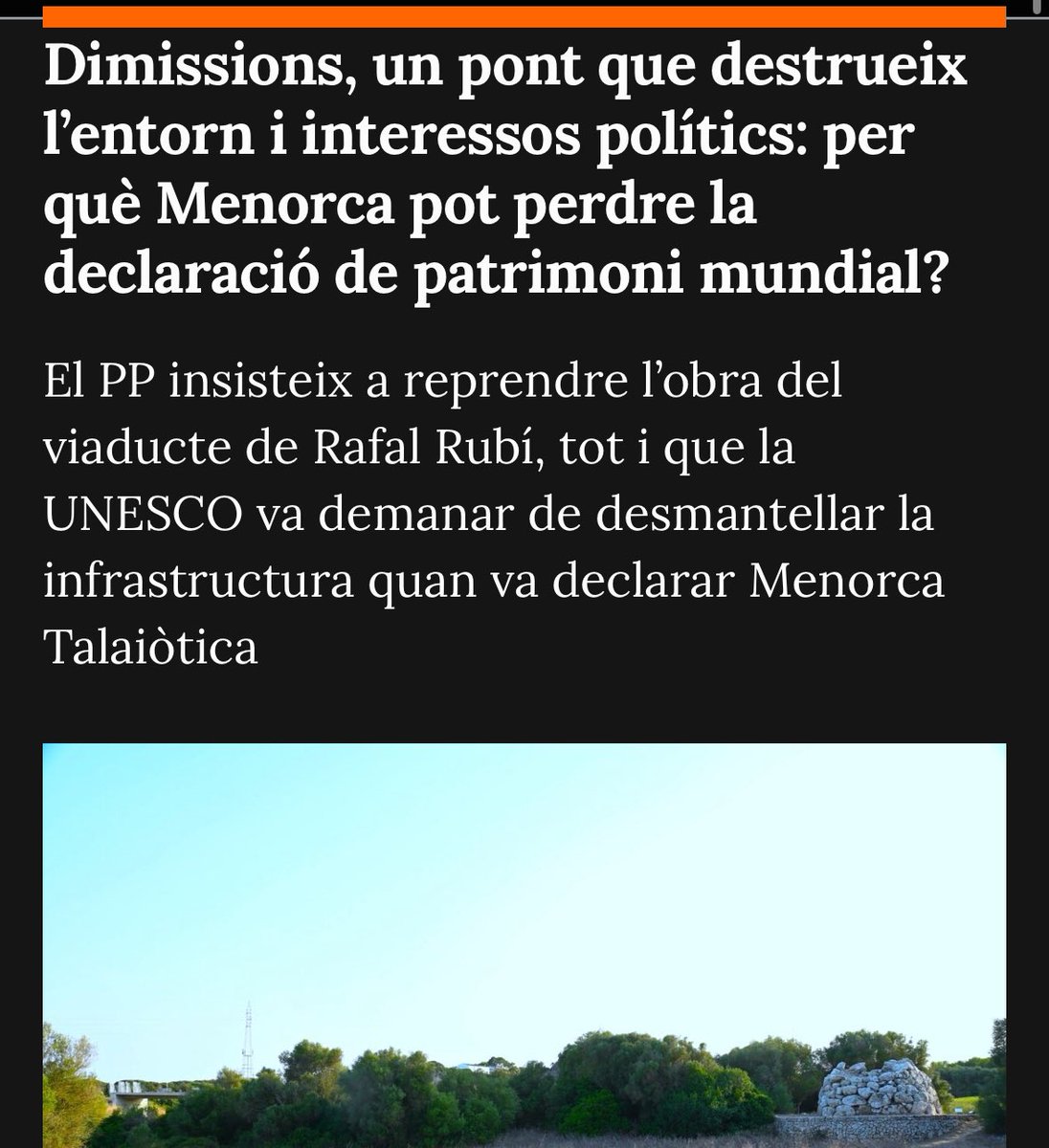 MesperMenorca's tweet photo. 🤦🏻♂️ I aquest és el resum del desgovern del PP al Consell Insular. Prescindeixen dels criteris tècnics per a imposar els interessos polítics.
⚠️ Posen en perill el que és de tots: el Patrimoni i el territori.
⁉️ Què i qui hi ha darrere de tot aquest desgavell?
#SOSMenorca https://t.co/jJPFViHbFE