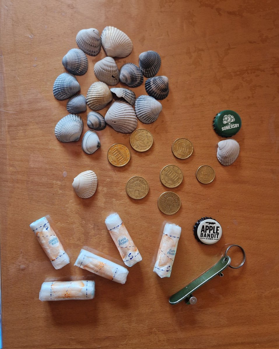 hab das innenfach meiner strandtasche geleert